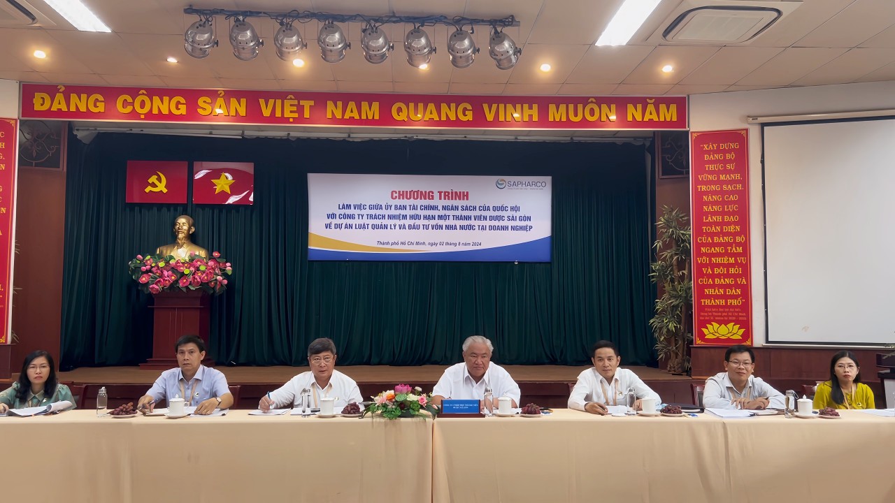 Ủy ban Tài chính, ngân sách Quốc hội khóa XV làm việc với Công ty TNHH MTV Dược Sài Gòn