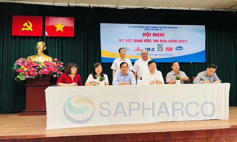 Sapharco ký kết Giao ước thi đua khối năm 2023