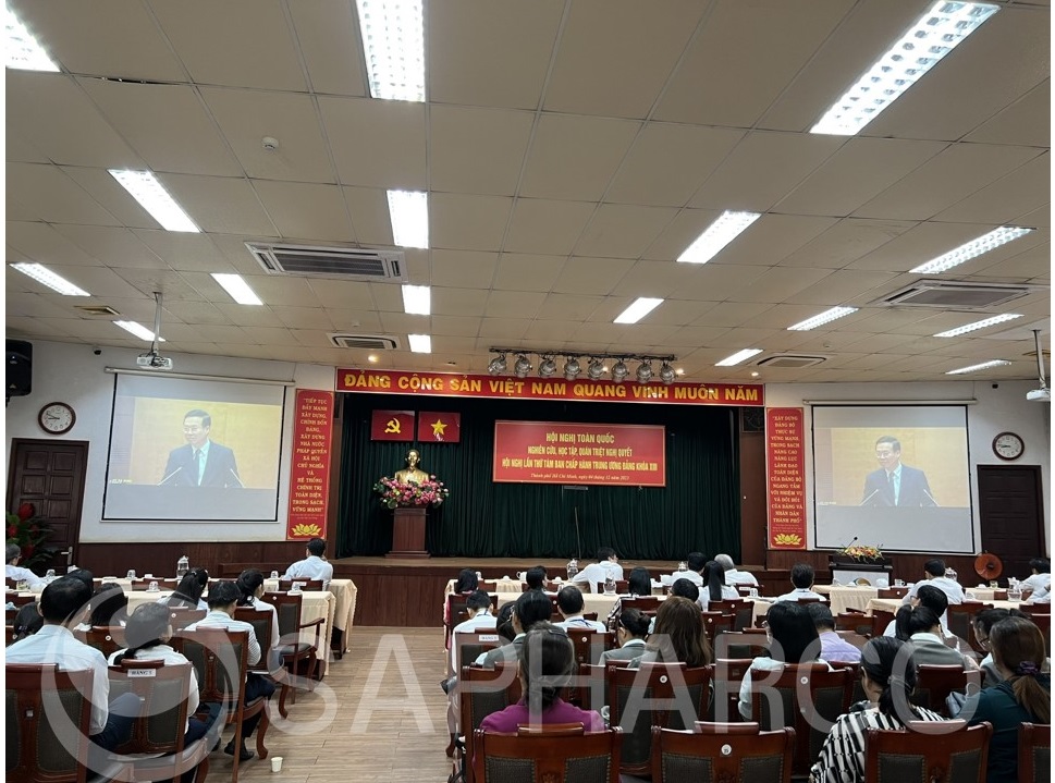 SAPHARCO tổ chức Hội nghị học tập, quán triệt Nghị quyết Hội nghị lần thứ 8 Ban Chấp hành Trung ương Đảng khóa XIII
