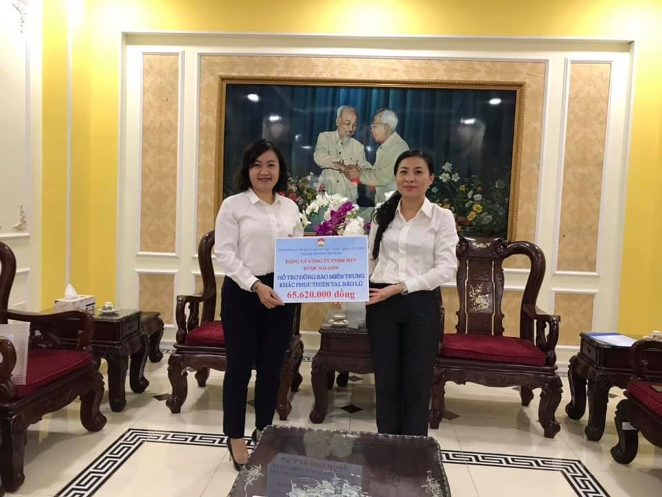 Công Ty TNHH MTV Dược Sài Gòn ủng hộ đồng bào miền Trung bị ảnh hưởng bão lũ.