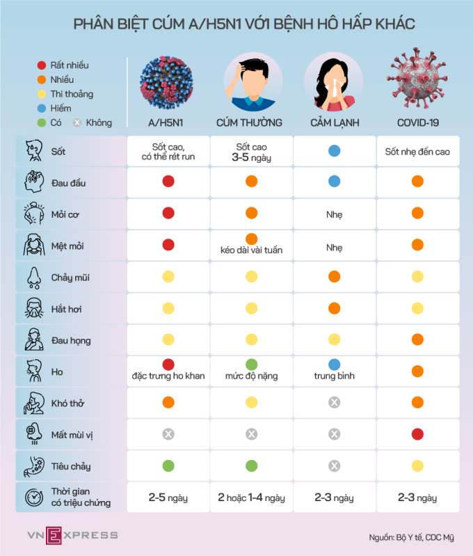 Cúm gia cầm H5N1 nguy hiểm thế nào?