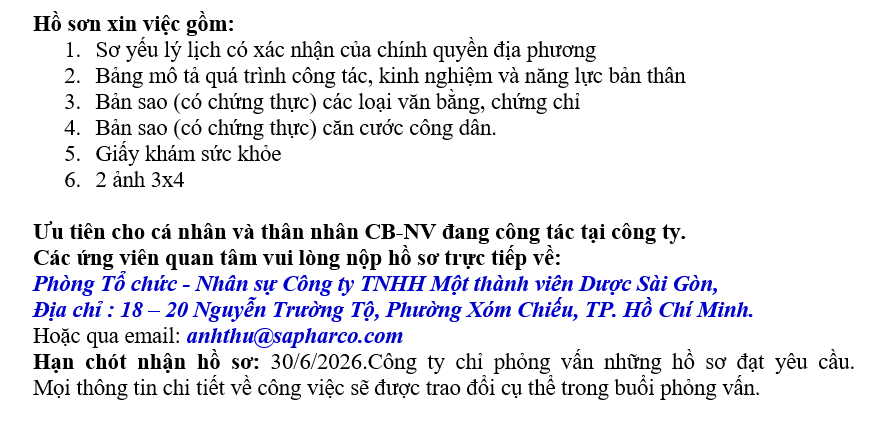 Tuyển dụng nhân viên giao nhận hàng