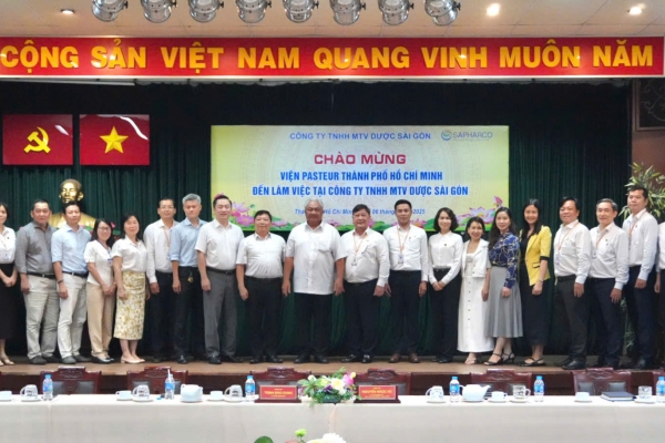 Công ty TNHH MTV Dược Sài Gòn (Sapharco) đón tiếp và làm việc với Viện Pasteur Thành phố Hồ Chí Minh.