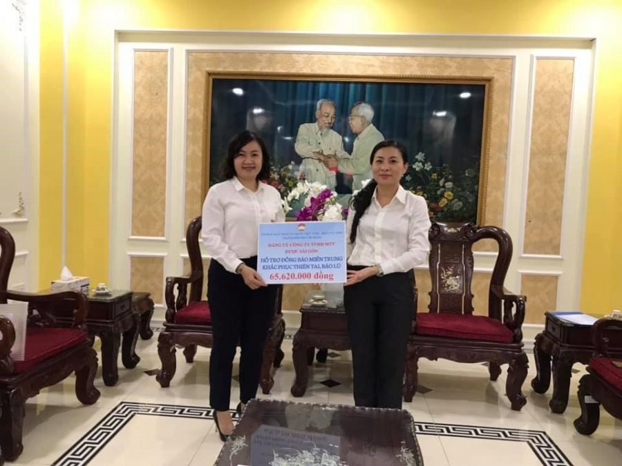 Công Ty TNHH MTV Dược Sài Gòn ủng hộ đồng bào miền Trung bị ảnh hưởng bão lũ.