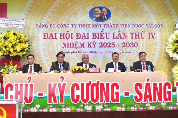 Đại hội Đại biểu Đảng bộ Công ty TNHH MTV Dược Sài Gòn lần thứ IV nhiệm kỳ 2025-2030
