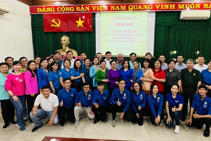 SAPHARCO - Tổ chức Chương trình gặp gỡ, đối thoại giữa Ban Thường vụ Đảng ủy với cấp ủy các chi đảng bộ cơ sở, các đoàn thể chính trị xã hội về công tác phát triển đảng viên; Hội nghị giao ban Dư luận xã hội và thông tin thời sự qúy I năm 2023.