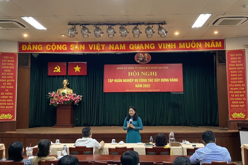 Sapharco - Tổ chức Hội nghị tập huấn nghiệp vụ công tác xây dựng Đảng năm 2022