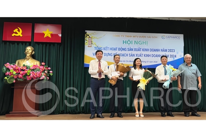 Sapharco tổ chức hội nghị Tổng kết hoạt động sản xuất kinh doanh năm 2023 và xây dựng kế hoạch sản xuất kinh doanh năm 2024
