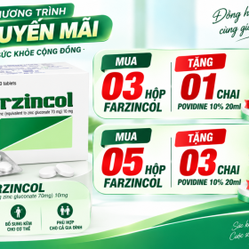 Farzincol – Quà tặng Povidine 10% 20ml